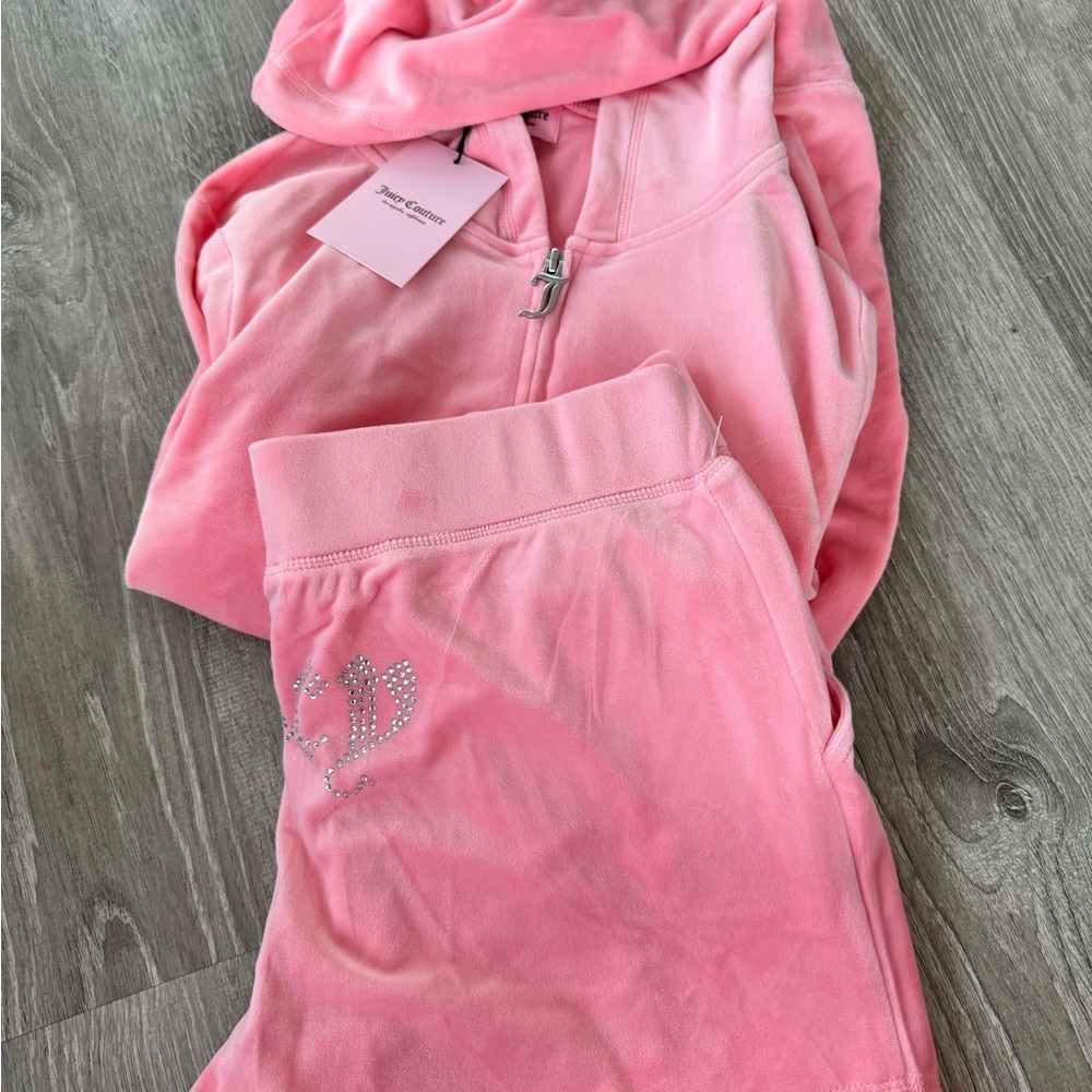 Juicy Couture Pink Velour Short Set